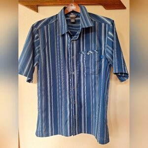 Outdoor Research Mens Striped Short Sleeve Button Down Shirt Size M